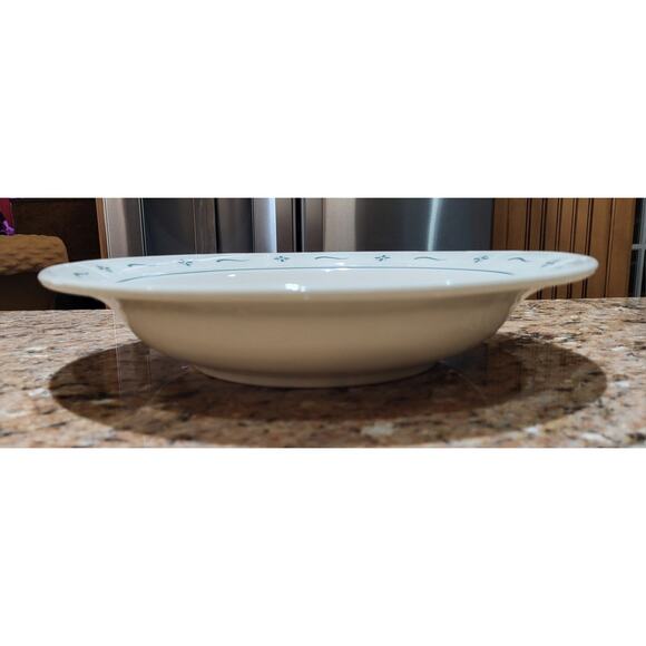Longaberger Green Woven Traditions Pottery 12" Pasta/Serving Bowl EUC - Picture 5 of 9